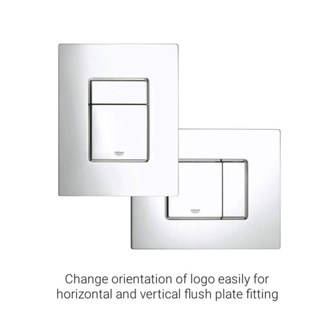 Skate Cosmopolitan Leather Flush Actuation Plate With Dual Flush Or Start And Stop, Luxe Leather Finish, orientations