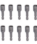 Huge 10pc Magnetic Socket Nut Driver Drill Adapter Set with Powerful Magnets and Alloy Hex Shank For All Your Heavy Duty Screwdriver Bit Kit Needs and Tough Electric Projects Today, 8mm