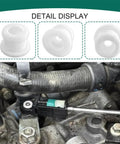Ford Shifter Cable Bushing Kit No Fuss 2 Pack For Edge Fusion Escape Transit Connect C Max Transmission Gear Shift Repair Replace OEM KV6Z7K340A DG9Z7K340A Durable Fit detail display showing bushing close-up and installed view.