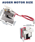 2 RPM Auger Motor Replacement for Wood Pellet Grills 120V 60Hz 2 Pole Heavy Duty BBQ Motor in packaging with dimensions visible
