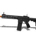 Straight Fire Gel Splatter Ball Blaster Slr Upgrade Featuring A Hella Durable Metal And Nylon Body powered by 7.4v motor in black.