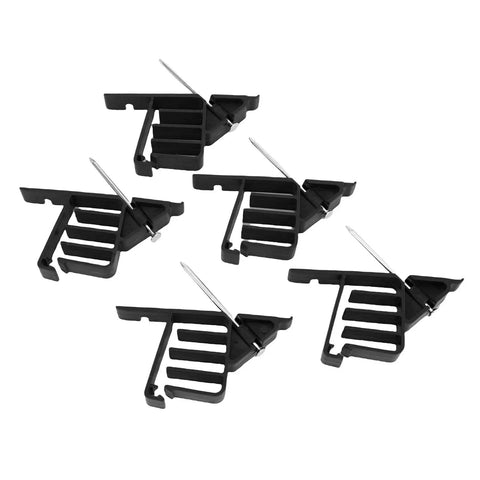 Sturdy 25-Pack Cable Stackers To Keep Cables Organized And Tied Down Neatly For Your Game Setup Or Desk without Ugly Messes using black plastic clips.