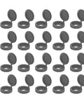 200 Pcs Plastic Hinged Screw Head Covers Snap On Caps Light Grey 13.6x29mm arranged in rows