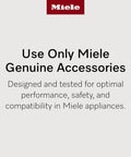 Miele genuine accessories sign promoting HyClean GN Air Vacuum Bags For Complete C2 And C3 Canisters, Allergy XL Pack.
