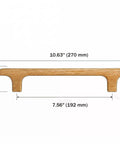 Oak Solid Wood Drawer Pulls, 7.56 Inch, Handmade Round Cabinet Knobs And Handles, Built To Last Nordic Rustic Furniture Hardware measurements