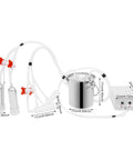 3L Electric Pulsation Milking Machine For Cows And Goats, Portable Vacuum Milker with metal bucket and tubing kit