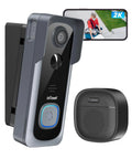 2K Wireless Doorbell Camera With Adjustable Mount No Monthly Fee Local SD Storage Real-Time Alerts Motion Detection