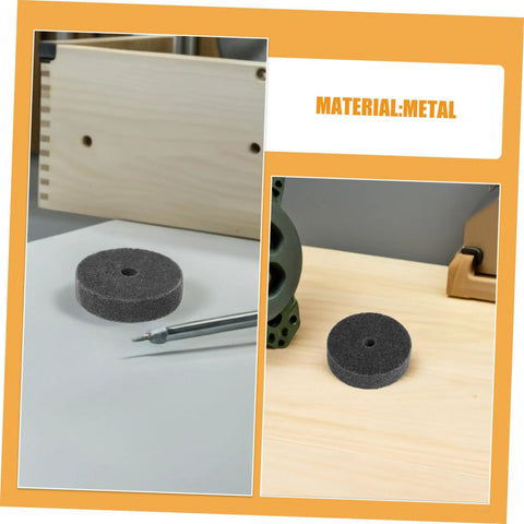 Six Piece Nylon Buffing Polishing Wheels With 10mm Arbor For Metalwork Auto Detailing Stone Masonry And Furniture Projects Universal Fit, 75mm diameter gray wheel.