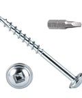 2 Inch Pocket Hole Screws Heavy Duty Beefy Square Drive Washer Head Exterior Wood Screws Carbon Steel Zinc Coated 100 Pack Square Bit SQ2