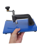 Adjustable Glass Circle Cutter Tool Kit For Glass And Mirror Manual Circle Cutting Tool With Sharp Cutter Head Pro Grade For Stained Glass Easy Grip Precise Circle Cutting Durable Replacement Blades, hand-held on blue glass