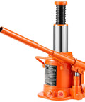VEVOR 20-ton hydraulic bottle jack, orange with 3-section long handle and 6.69-12.6 in lifting range