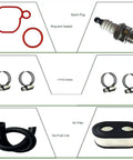 Lawn Mower Carburetor Replacement For 550EX And 625EX 140cc Briggs And Stratton Engines Compatible With Toro 550EX Husqvarna LC 121P And Troy-Bilt TB110 TB200 kit with gasket, spark plug, clamps, fuel line and air filter