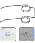 Premium Stainless Steel Kettle Lid Repair Kit With Double Torsion Springs For Secure Lids That Never Stick Or Slip Off Your Water Boiler, silver springs