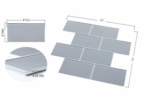 Glass Peel And Stick Subway Tile Backsplash For Kitchen Self Adhesive And Easy Install 5 Sheets Covering 5 Sq Ft Each 15 Inch By 12 Inch