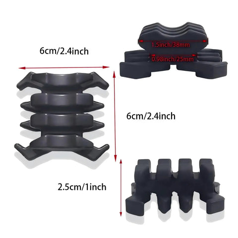 Archery Noise Dampeners For Compound Bow And Crossbow, 2 Pack Split Limb Stabilizers with dimensions for vibration reduction silencers