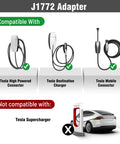Hella Durable Tesla Nacs To J One Seven Two Adapter Sixty Amp Electric Vehicle Charging Plug Convertor compatibility overview