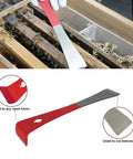 Pro Grade Beekeeping Cowboy Hat Set With Goatskin Gloves And Stainless Steel Hive Scrapers, tool detail image