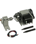 Heavy Duty CNC 4th Axis Rotary Table With Sick Precision 50MM 3 Jaw Chuck And Smooth Two Phase Stepper Motor assembly with screws and wires