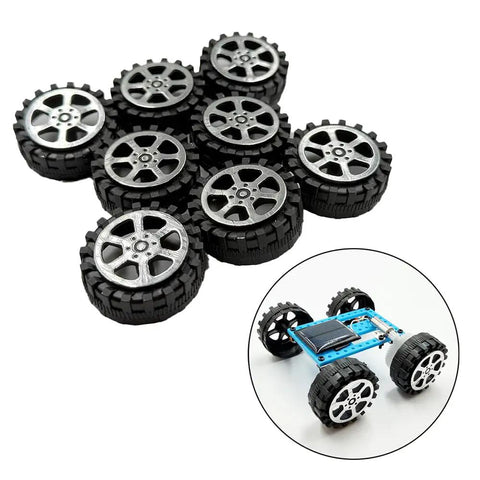 40 Piece RC Wheel Kit With 2mm Shaft Holes Plastic Car Wheels And Metal Axles for hobby model cars and trucks