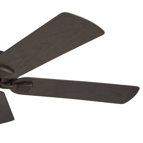 Close-up of 5-blade design on Belmar 52 Inch Ceiling Fan Without Light For Indoor Or Outdoor Use With Pull Chain Tri Mount Traditional 5 Blade Bronze ETL Wet Rated Energy Efficient Quiet Operation Ideal For Small Rooms