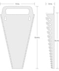 Diagram of 15 Tool Wrench Holder For Tekton 1/4 To 1 Inch Combination Wrenches With Nonslip Flexible Teeth Grip Durable Organizer