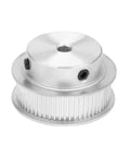 Beefy Aluminum MXL 60 Tooth Timing Belt Pulley With 6mm Bore Synchronous Wheel for 10mm Wide Belts Built for 3D Printers and CNC Machines Durable Silver