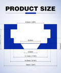 Diagram showing dimensions of Six Piece T Track Kit For Woodworking With Screws 48 Inch Aluminum Universal T Rail Track