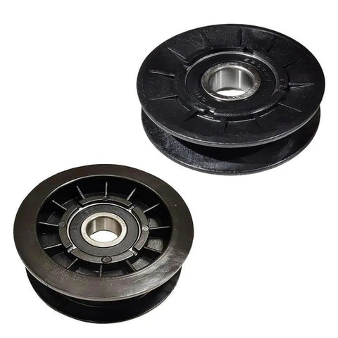 Upgraded Replacement Drive Belt Idler Pulley Set For GX20286 And GX20287 Traction Drive Idlers Fits Lawn Mowers, durable nylon pulleys.