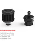 Aluminum Billet Valve Cover Adapter Oil Cap Breather Fitting AN10 With Filter for LSX LS1 LS2 LS3 LS6 LS7 Engines visible