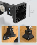 Wall Mount Bracket for Waterproof Aluminum Alloy Work Light With Adjustable Long Arm, 1.77 inch base, sturdy design