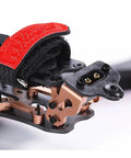 Close-up of LS220 220mm Wheelbase 5 Inch T700 Carbon Fiber Frame Kit component showing carbon arm and clamping plate detail