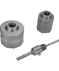 Heavy Duty Concrete Hole Saw Kit With Tungsten Steel And YG8C Alloy Tip 60Mm 80Mm Wall Cutter Featuring 3 Vent Teeth For Electric Hammer Drill Brick Masonry Pros, 80mm and adapter