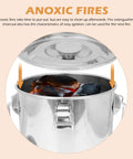 Stainless Steel Airtight Bucket With Cover For Beverages Camping And Beer Chilling Portable Sealed Metal Cooler Bin Outdoor Water Bin Chiller Durable Food Safe Outdoor Gear with charcoal inside
