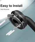 Matte Black 2 Pack 18 Inch Grab Bars For Bathtubs And Showers, wall flange detail, easy installation, stainless steel