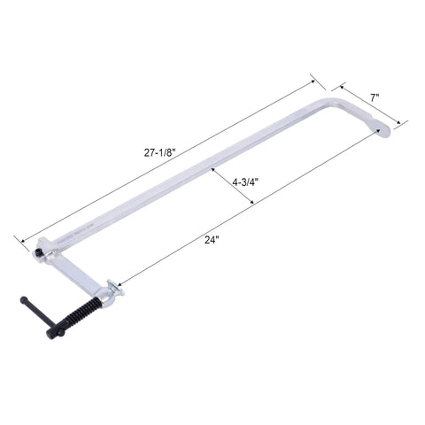 Built Tough Drop Forged Steel Bar Clamp Set For Garage Workshop And Home Woodworking Bench featuring 24 inch length and rugged design.