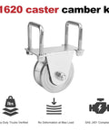 Built Like A Tank 4 Inch V Groove Gate Wheels Roll Smooth With Dual Sealed Bearings 3000 Lb Capacity, featuring a heavy-duty caster camber kit.