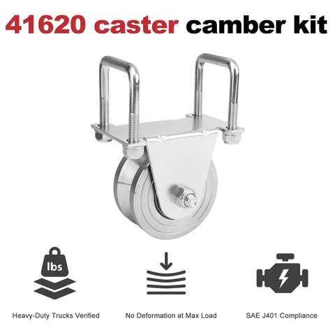 Built Like A Tank 4 Inch V Groove Gate Wheels Roll Smooth With Dual Sealed Bearings 3000 Lb Capacity, featuring a heavy-duty caster camber kit.