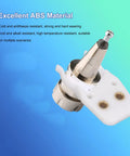 Heavy Duty Abs Tool Clamp For Cnc Machines Robust Precision Auto Fixing Jig with silver metal core and white ABS base.