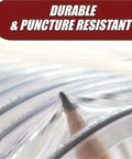 Clear 100mm PVC Bellows Hose For Dust Extraction In The Shop Flexible Corrugated Design Lets You Bend At Any Angle Without Collapsing Or Blocking Airflow See Through Material Reveals Dust Build Up And Keeps Your System Flowing, durable puncture resistant close-up