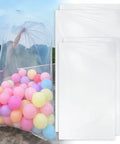 Huge Balloon Storage Bags Pack Of Four Transparent Giant Bags 59 By 98 Inches And 47 By 59 Inches with colorful balloons