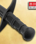 Close-up of Tough As Nails Polypropylene Training Dagger For Combat Practice With Textured Grip 18.5 Inch Overall Length Handle