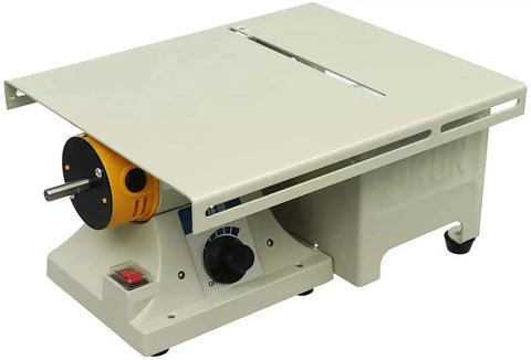 Rugged Little Beast Mini Desktop Bench Lathe Machine With 350W Motor showing compact design and essential controls for woodworking projects.