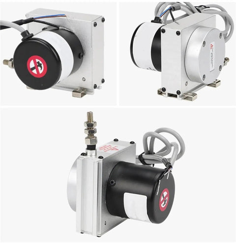 Draw Wire Displacement Sensor with 1500mm range, pull rope potentiometer, linear position transducer WPS S, 4 to 20mA output