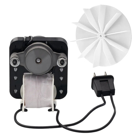 Universal Bathroom Vent Fan Motor Replacement Kit 50 CFM 120V Includes Plug And Play Motor And Blower Wheel For Nutone Broan Exhaust Fans Easy Install UL Certified Pro showing motor and blower wheel components