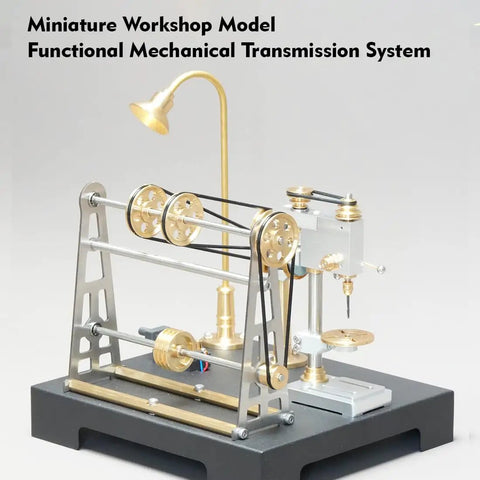 Old School Transmission System Kit For SE Series Mini Workshop Models with brass and stainless steel parts displayed.