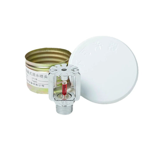 Concealed Pendent Automatic Fire Sprinkler Head 2 Pack Slick Low Profile Cover Plate 155F 68C Glass Bulb Thermal Element