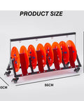 Heavy Duty Folding Cable Rack On Wheels With Rolled Steel Wire Dispenser For Electrical Storage In Industrial And Retail Settings