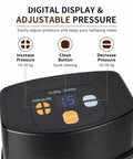 Digital display of 58mm Automatic Electric Espresso Tamper with adjustable pressure for home baristas.