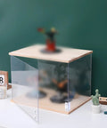 Display case with 16 Set Double Magnetic Door Latches Self Adhesive L Shaped Acrylic Door Closures