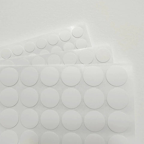White Screw Hole Cover Set Including 290 Pieces In Three Sizes 12mm 15mm And 21mm Self Adhesive PVC Caps
